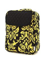 Damask Print Quilted Large Backpack