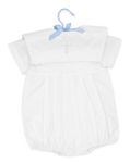 Elegant Baby Boy's Christening Bubble Romper