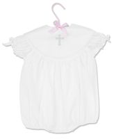 Elegant Baby Girl's Christening Bubble Romper