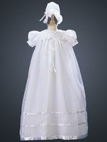Embroidered Organza Baptism/Christening Gown