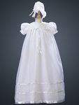Embroidered Organza Baptism/Christening Gown