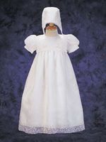 Embroidered Organza Christening/Baptism Gown