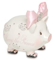 Extra Large  Princess Jeweled Crown Piggy Bank