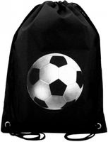 Flat Drawstring Backpack in Soccer Print