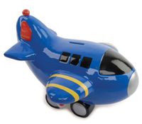 Giant Ceramic Airplane Bank by Mud Pie