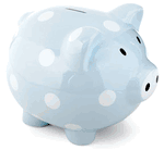 Giant Polka Dots Piggy Bank by Mud Pie