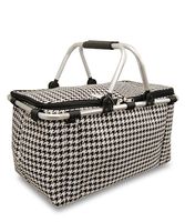 Insulated Hounds Tooth Market Basket