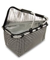 Insulated Hounds Tooth Market Basket