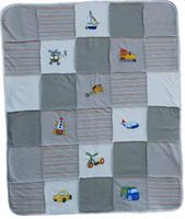 Jungle Animals  Jersey Patchwork Throw