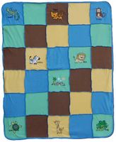 Jungle Animals  Jersey Patchwork Throw