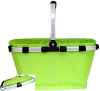 Lime Collapsible Market  And Shopping Basket