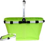 Lime Collapsible Market  And Shopping Basket