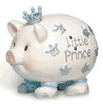 Little Prince Ceramic Piggy Bank by Mud Pie