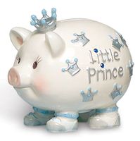 Little Prince Ceramic Piggy Bank by Mud Pie