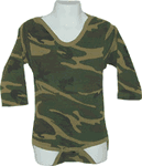 Long Sleeved Cotton Infant Onesie in Camo Print