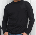Long Sleeves Bamboo viscose fabric Organic CottonT-Shirt for Men