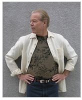 Men's Printed Hemp Organic  tropical hut Tee