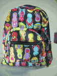Mini Backpack with Flip Flop Print - Black
