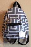 Mini Backpack with Greek Key Design