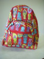 Mini Backpack With Flip Flop Print -- Red