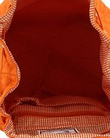 Monogrammable Quilted Orange Drawstring Backpack