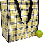Monogrammed Eco-Green Market Tote in Classic Plaid