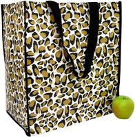 Monogrammed Eco-Green Market Tote in Snow Leapard Design