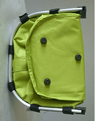 Monogrammed Solid Lime Green Collapsible Market Basket