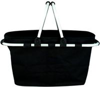 Monogrammed Stylish Black Collapsible Market  And Shopping Basket