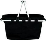 Monogrammed Stylish Black Collapsible Market  And Shopping Basket