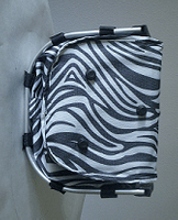 Monogrammed Zebra Print Collapsible Market Tote