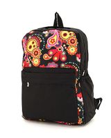 Paisley Print Large Backpack - Black