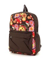 Paisley Print Large Backpack - Brown