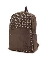 Paw Print Large Backpacks - Brown