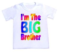 Personalized Big Brother T-Shirt in Rainbow Design