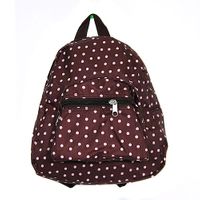 Personalized Brown w/ Pink Dots Toddler Backpack