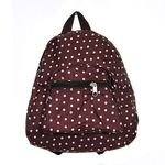 Personalized Brown w/ Pink Dots Toddler Backpack