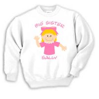 Personalized Character Big Sister Tee / Sweat Shirt