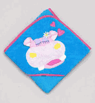 Personalized Hippo Hooded Towel and Wash Cloth