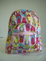 Personalized Mini Backpack with Flip Flop Print in Pink