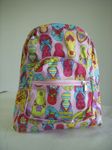 Personalized Mini Backpack with Flip Flop Print in Pink