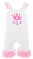 Personalized Princess Romper  with chiffon 0-6M