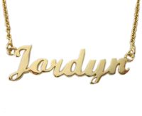 Personalized Sterling Silver Nameplate Necklace With Genuine Diamond