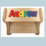 Personalized Wooden Puzzle Name Two Tier Stool