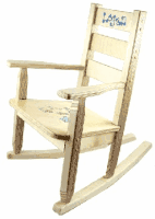 Personalized Wooden Rocking Chair - nat. Jungle Natural Color