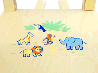 Personalized Wooden Rocking Chair - nat. Jungle Natural Color Personalized Wooden Rocking Chair - nat. Jungle Natural Color