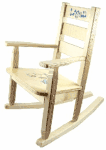 Personalized Wooden Rocking Chair - nat. Jungle Natural Color