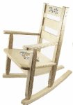 Personalized Wooden Rocking Chair - Sports Natural Color