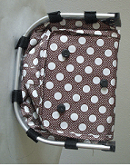 Polka Dots On Brown Collapsible Market Basket