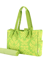 Quilted Damask Diaper Bag